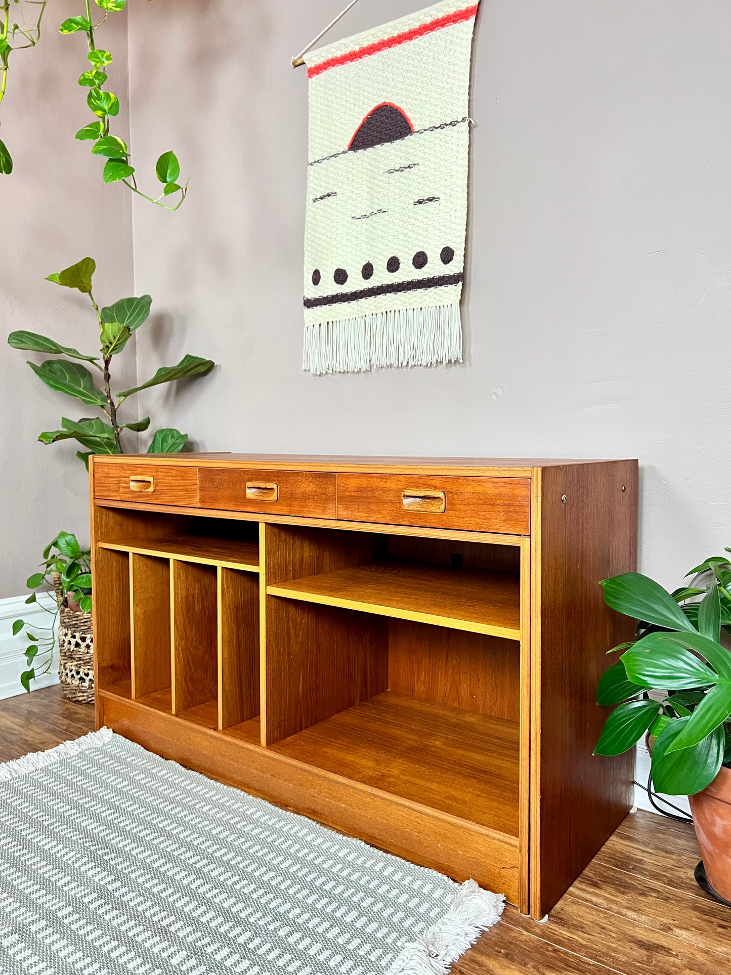 The Manuka Modular Teak Desk & Cabinet