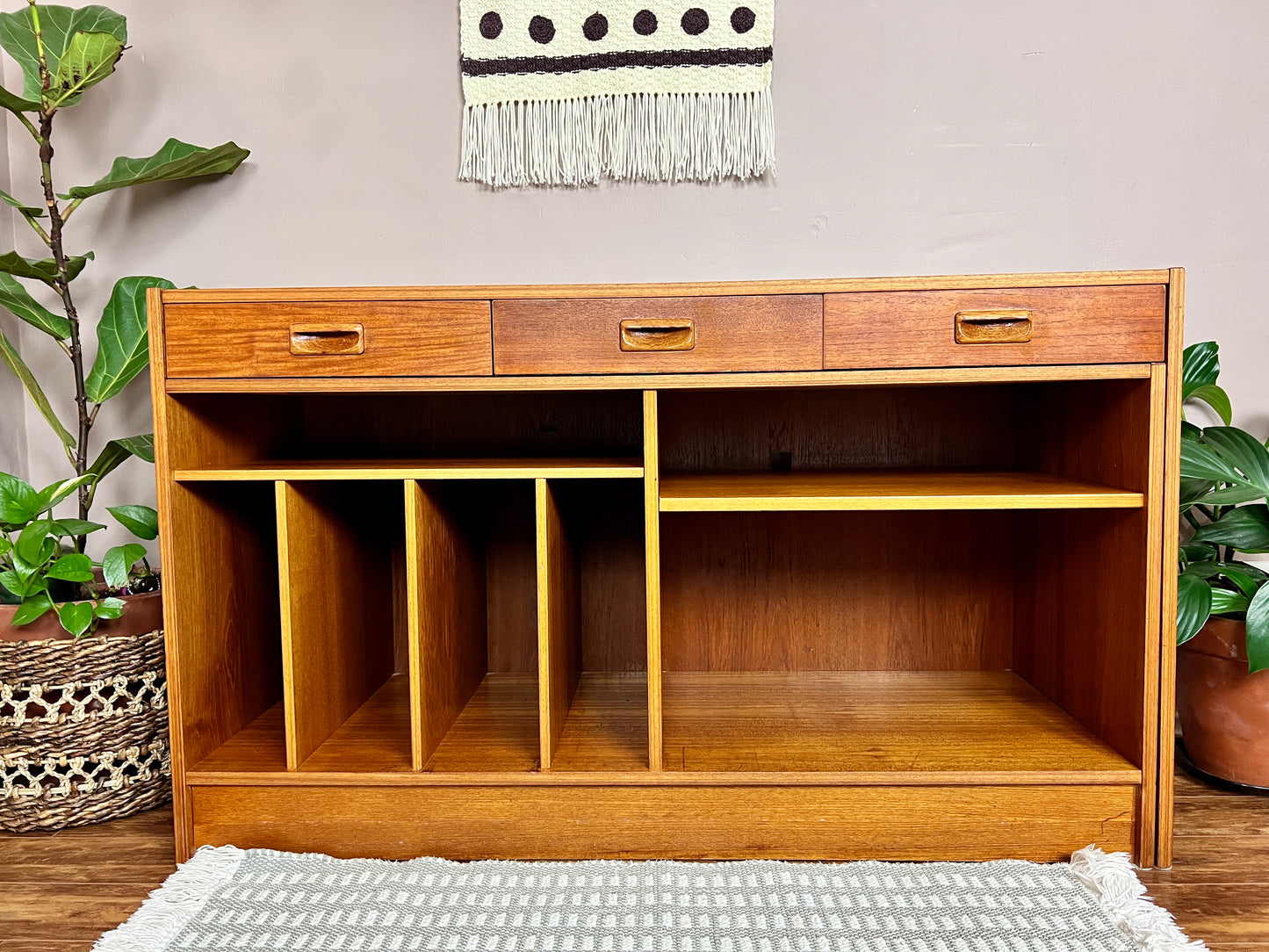 The Manuka Modular Teak Desk & Cabinet
