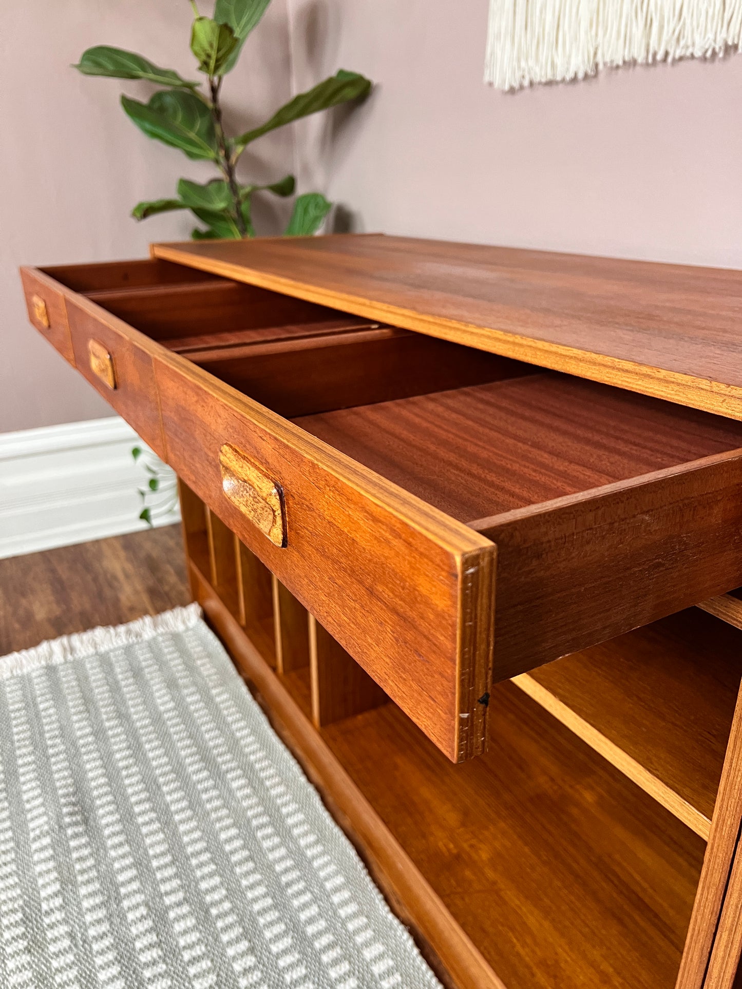 The Manuka Modular Teak Desk & Cabinet