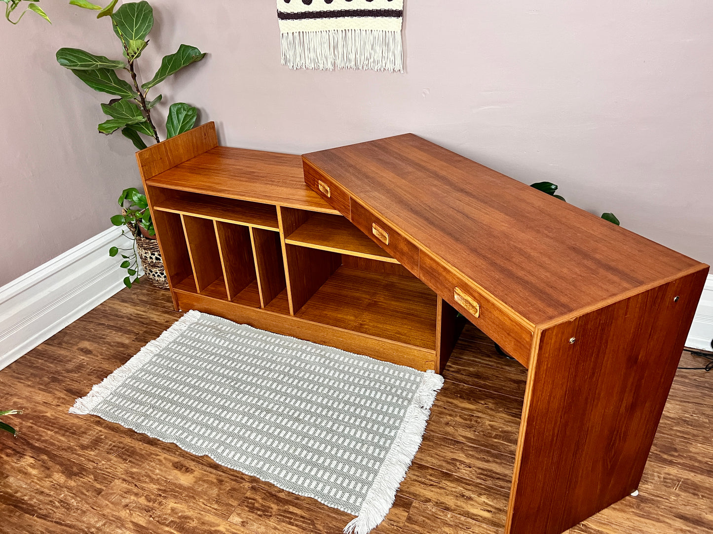 The Manuka Modular Teak Desk & Cabinet