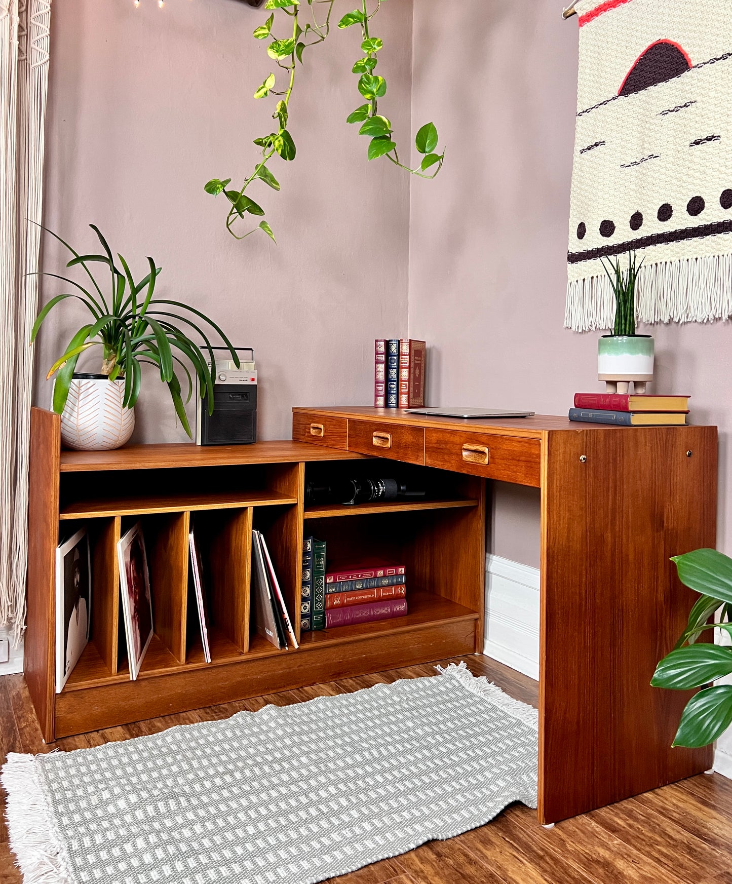 The Manuka Modular Teak Desk & Cabinet