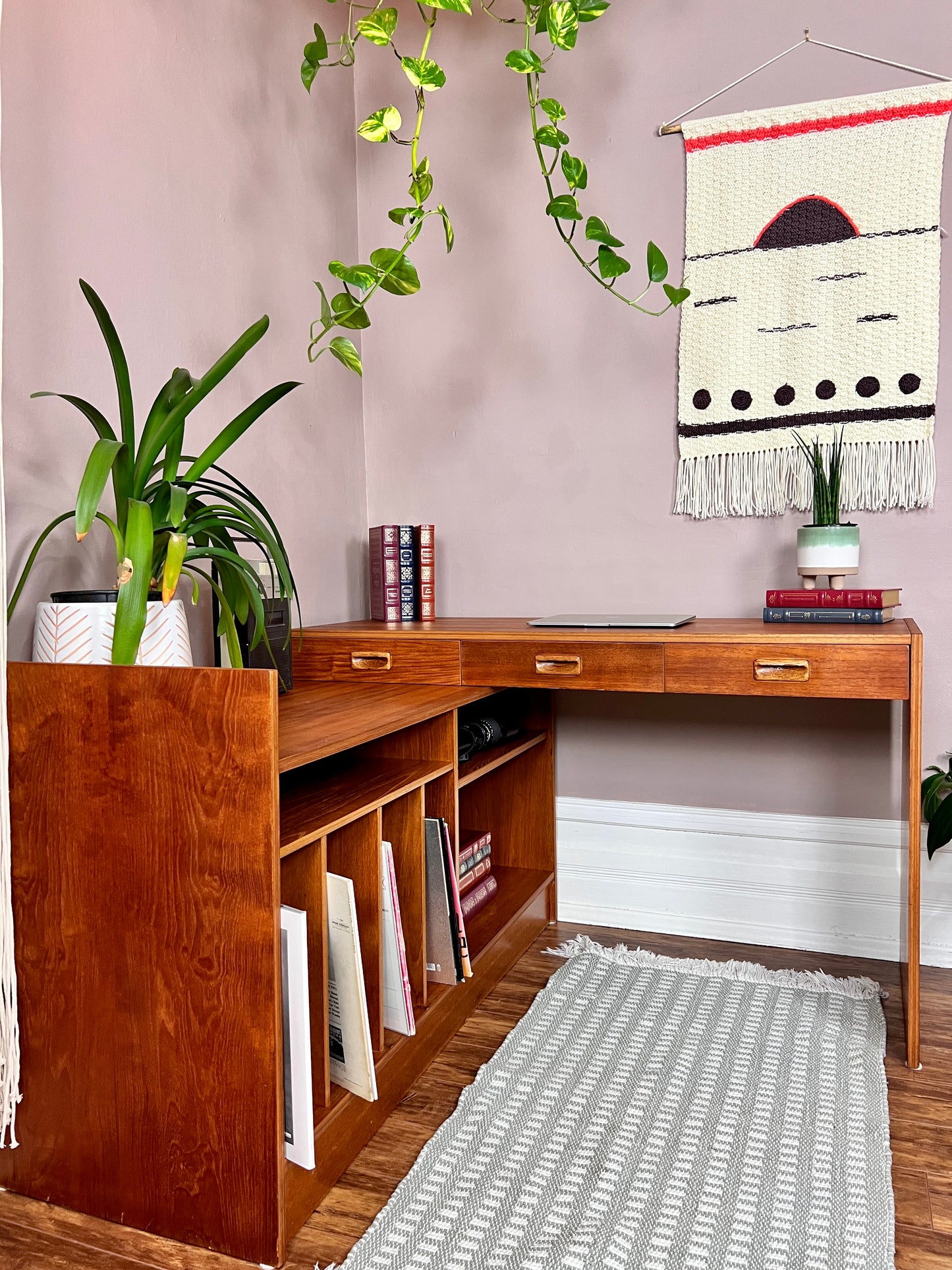 The Manuka Modular Teak Desk & Cabinet