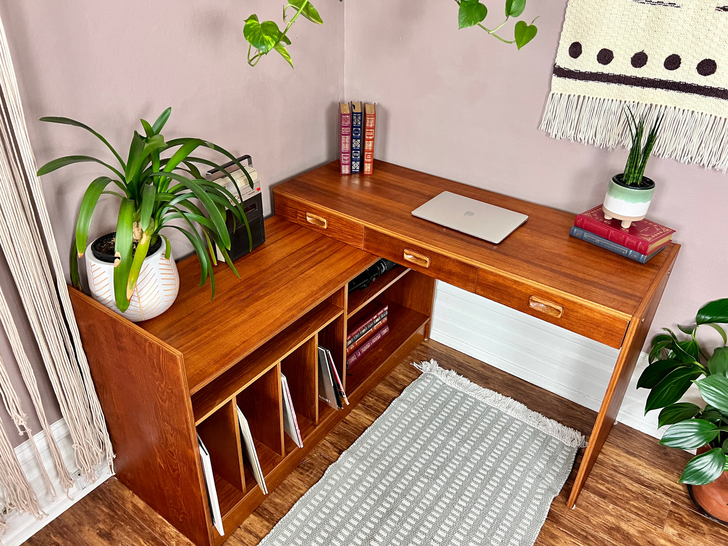 The Manuka Modular Teak Desk & Cabinet