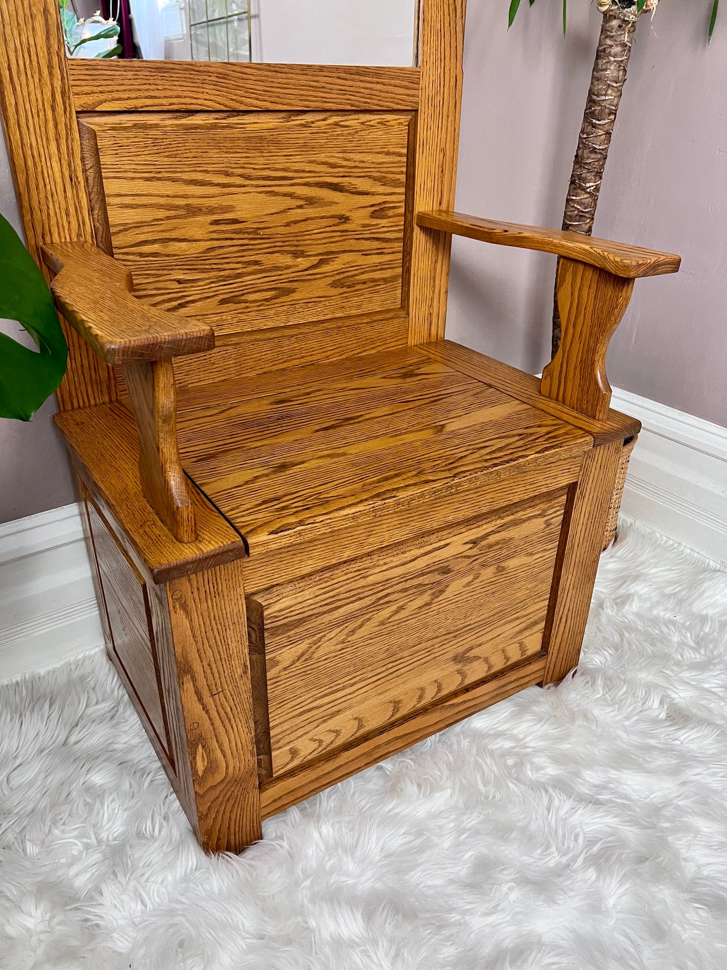 The Edmund Hall Tree Bench w/Mirror