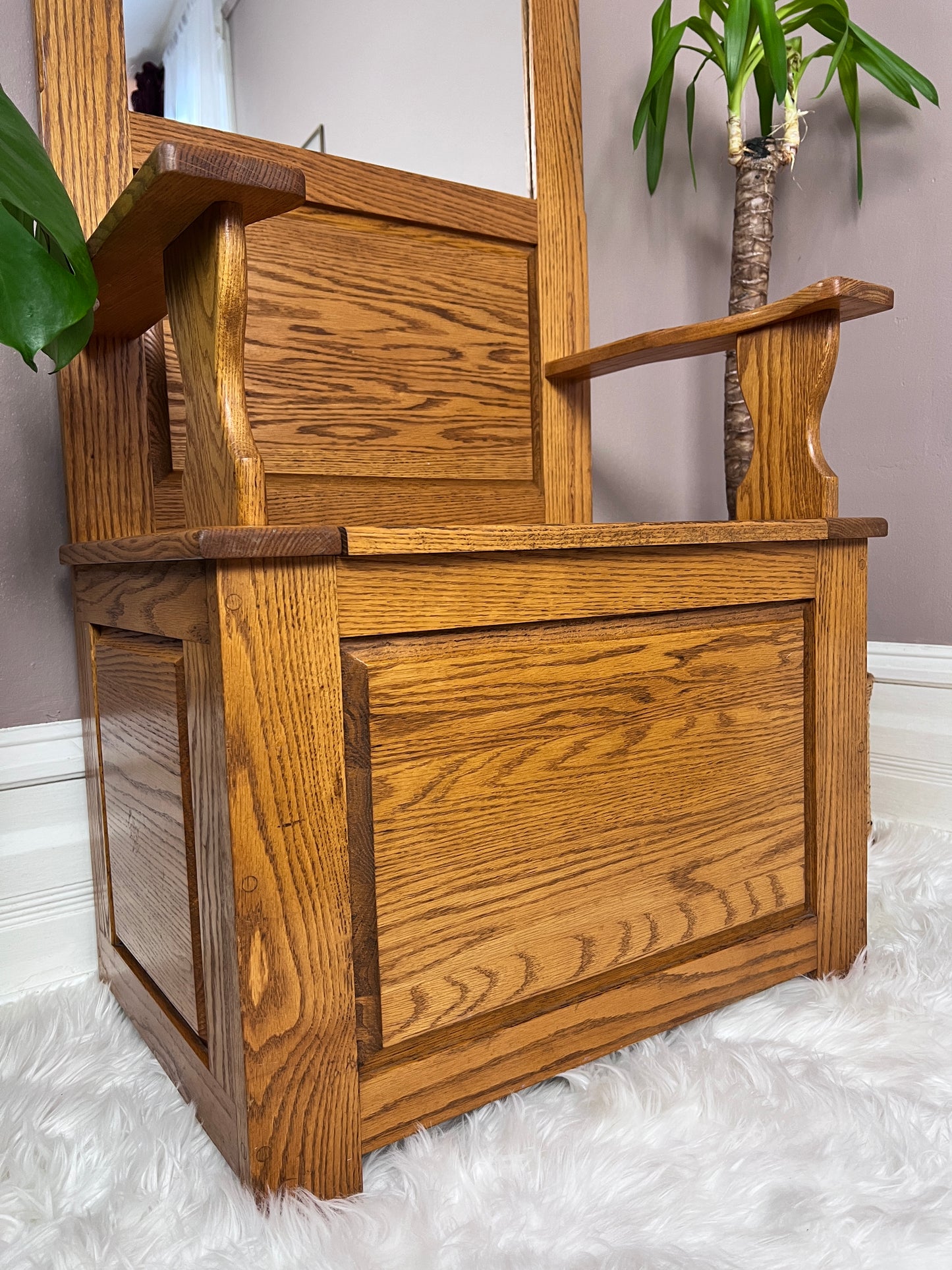 The Edmund Hall Tree Bench w/Mirror