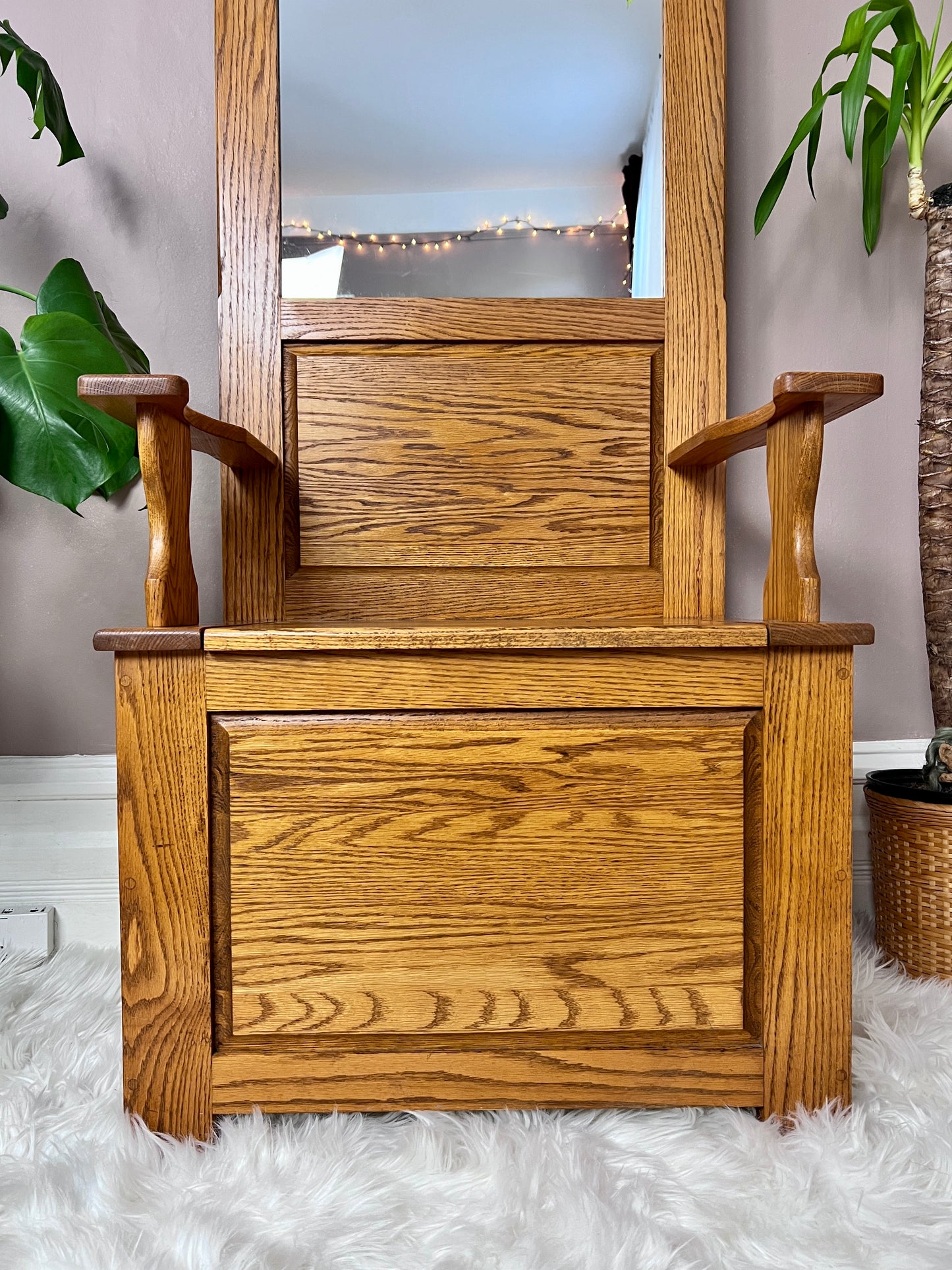 The Edmund Hall Tree Bench w/Mirror
