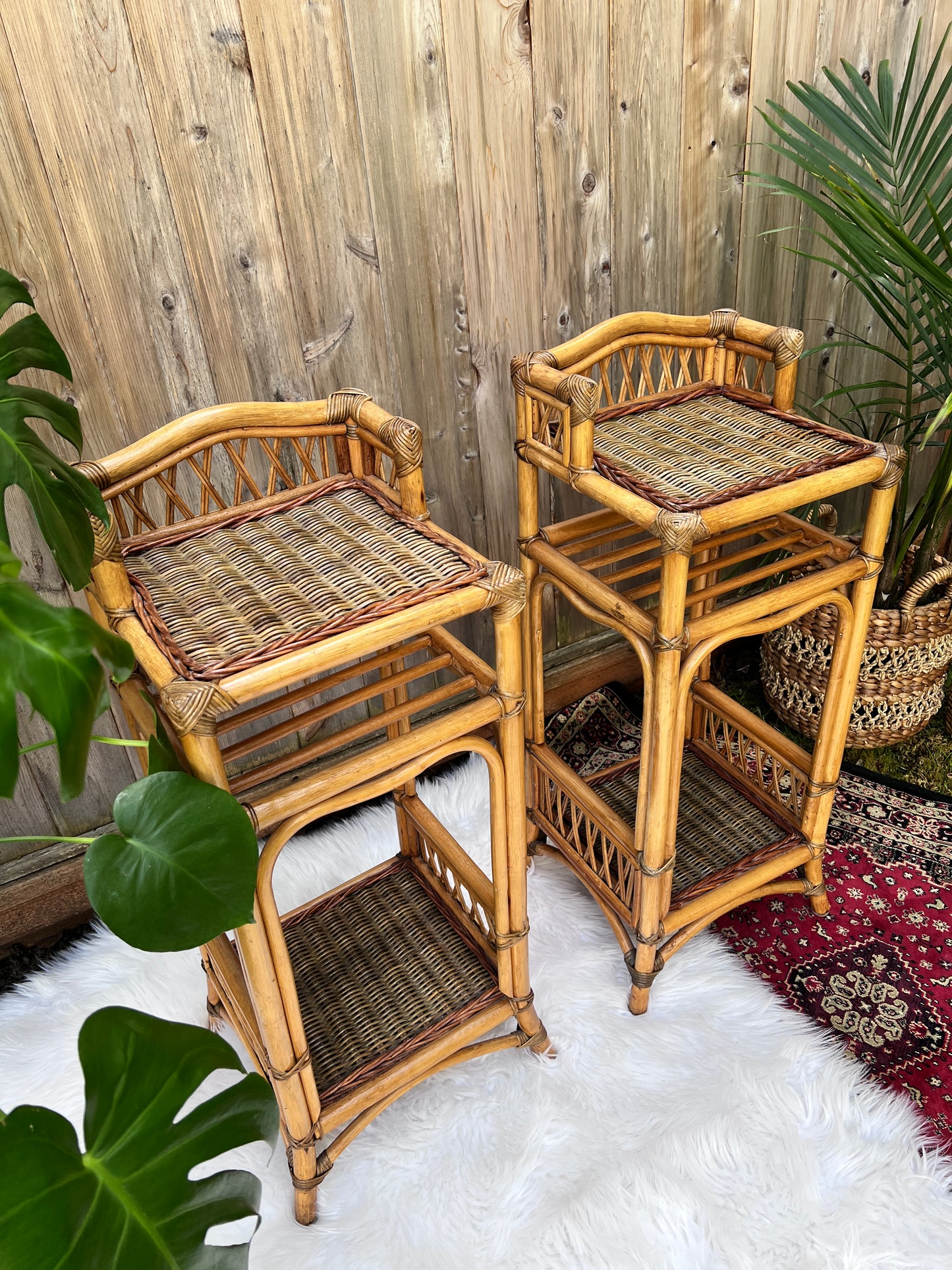 The Casablanca Rattan Side Tables