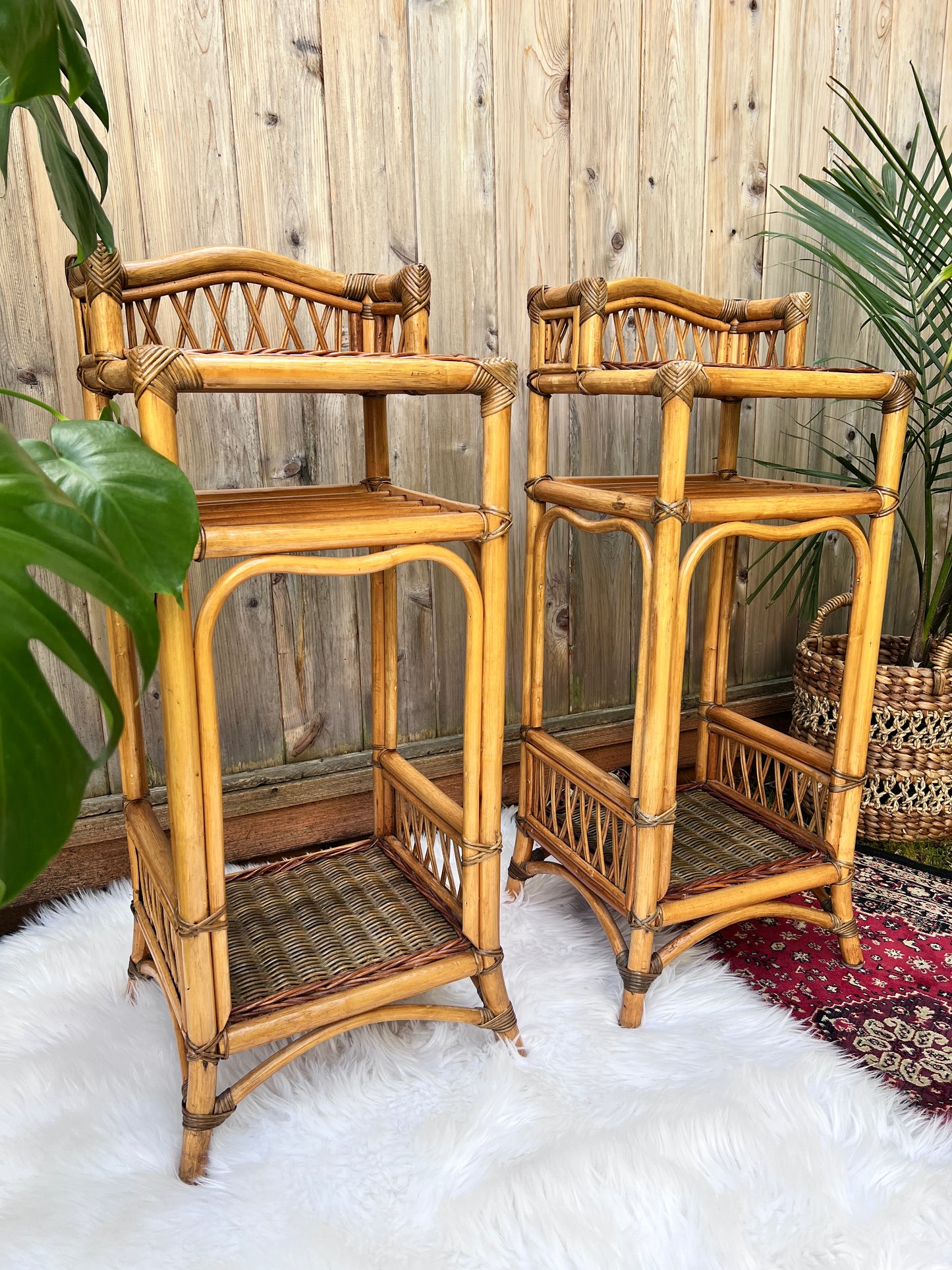 The Casablanca Rattan Side Tables