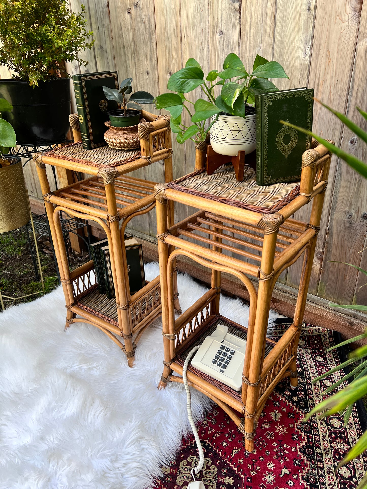 The Casablanca Rattan Side Tables