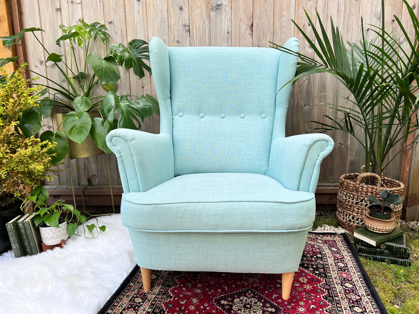 The Strandmon Armchair & Ottoman