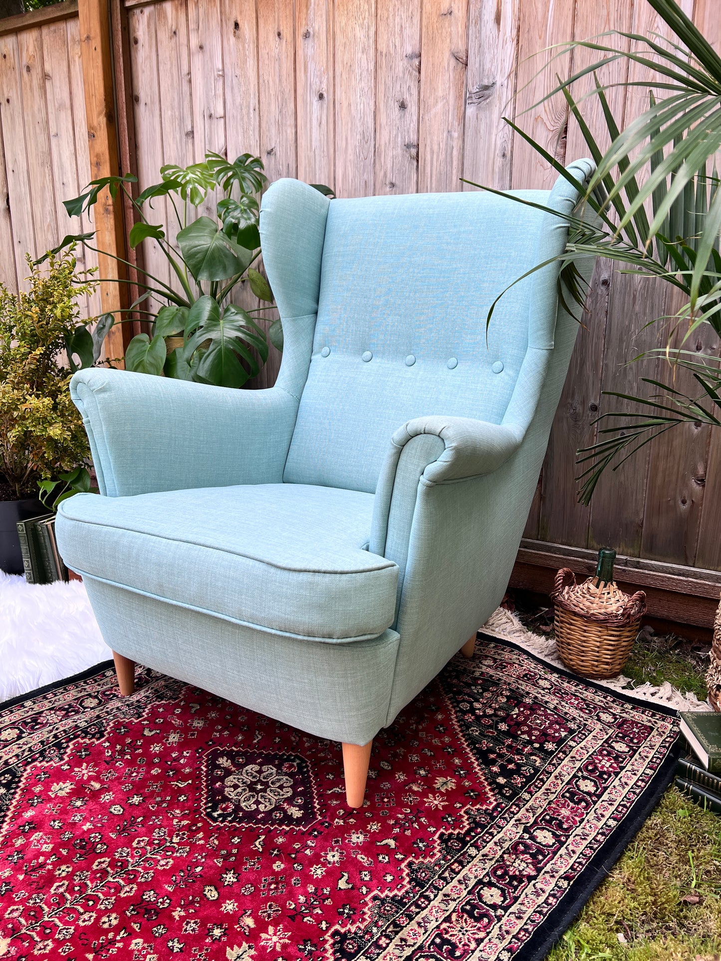 The Strandmon Armchair & Ottoman