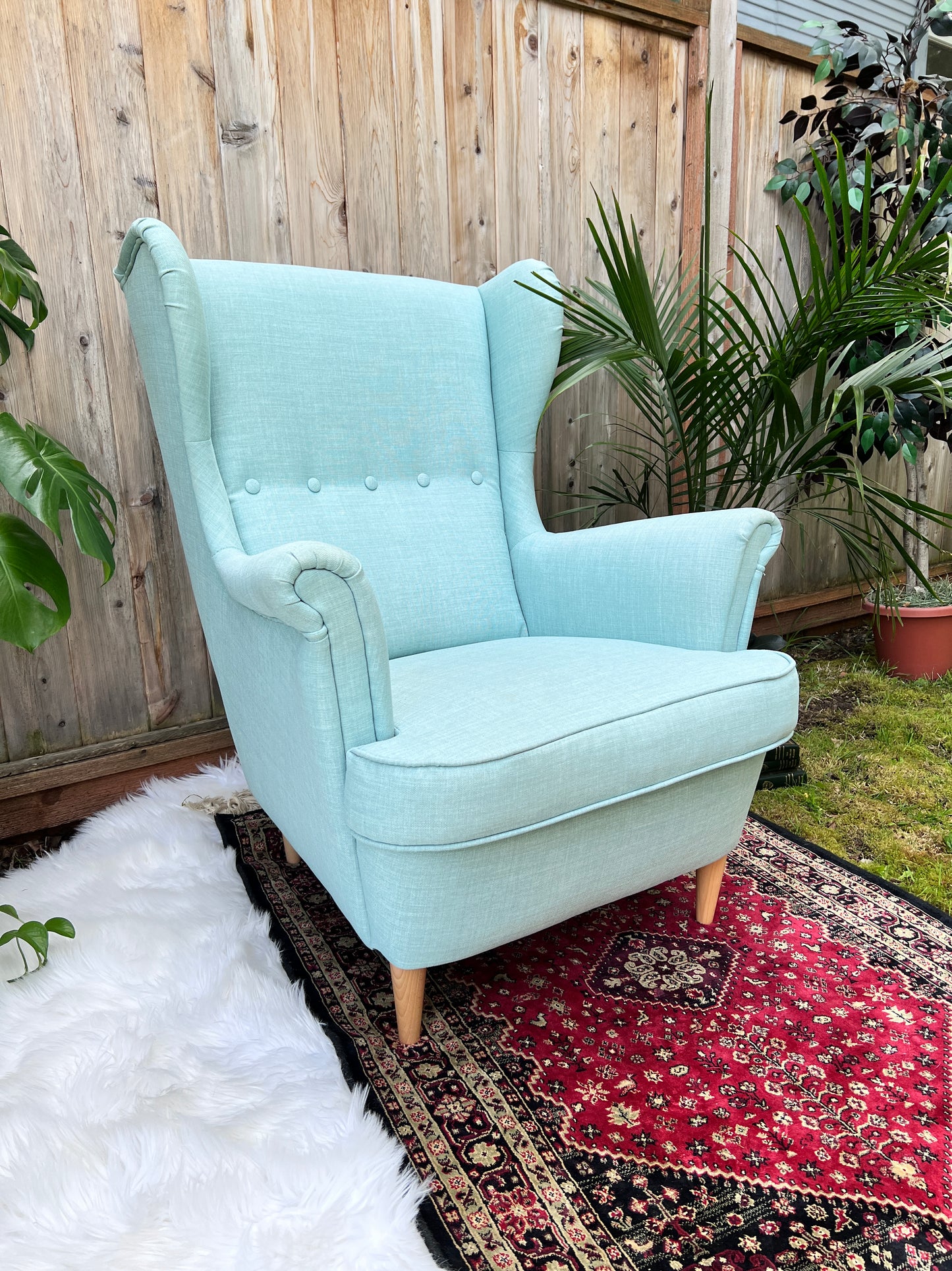 The Strandmon Armchair & Ottoman