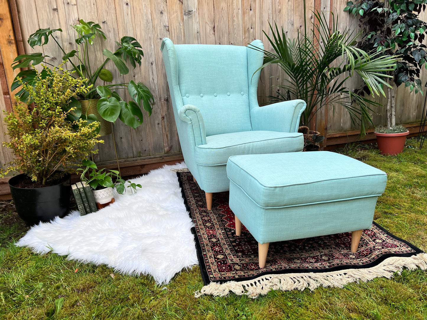 The Strandmon Armchair & Ottoman