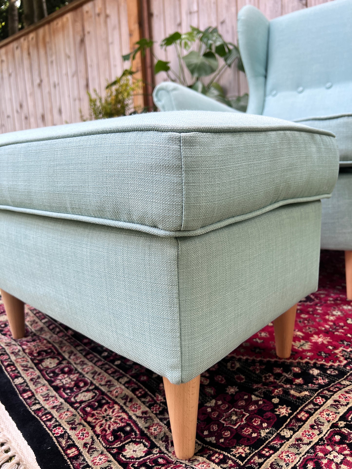 The Strandmon Armchair & Ottoman