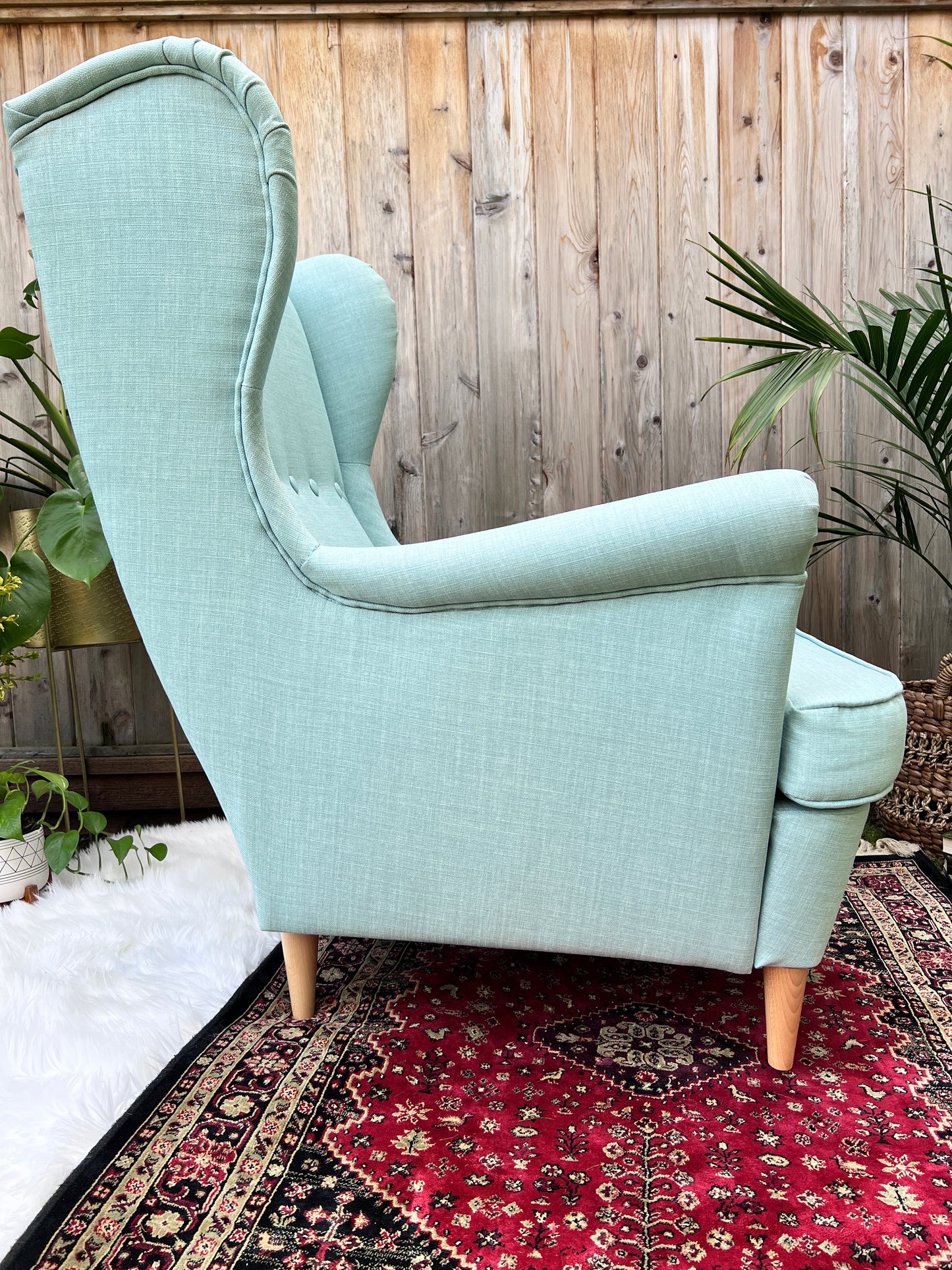 The Strandmon Armchair & Ottoman