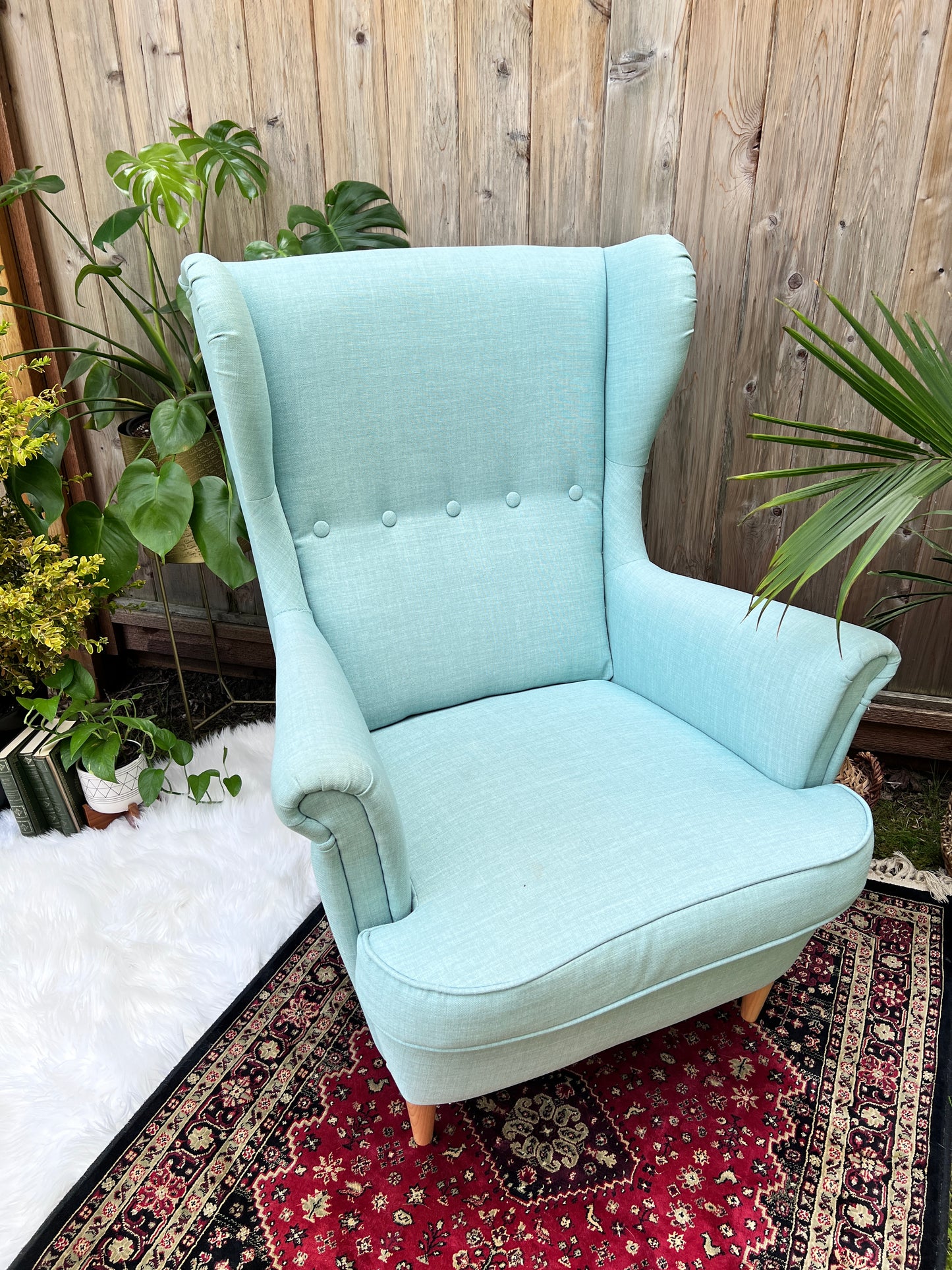 The Strandmon Armchair & Ottoman