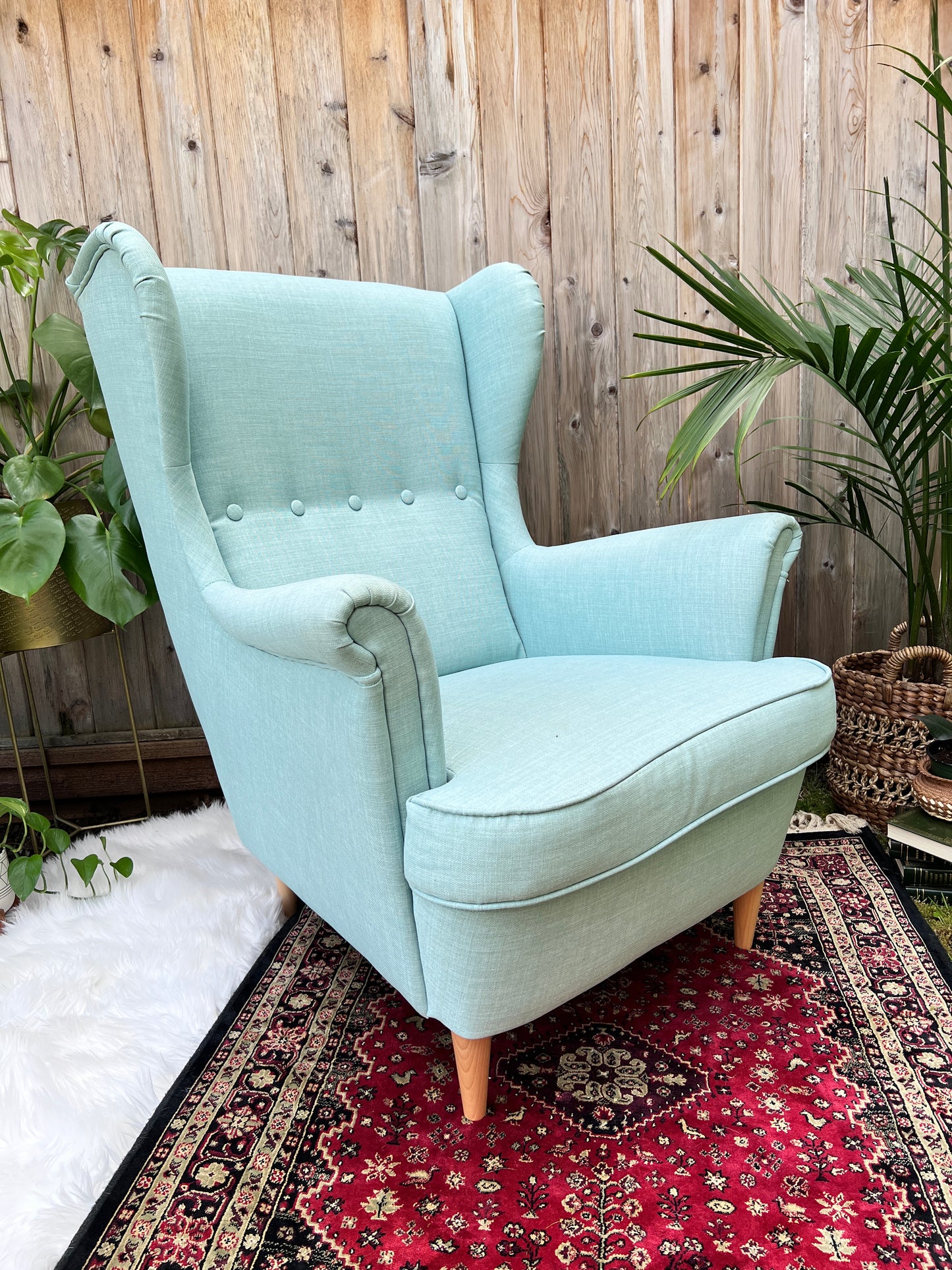 The Strandmon Armchair & Ottoman