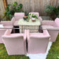 The Pink Chiclet Dining Set