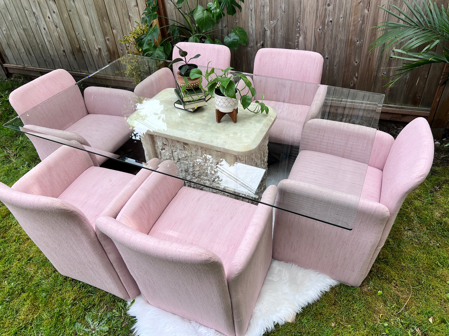 The Pink Chiclet Dining Set