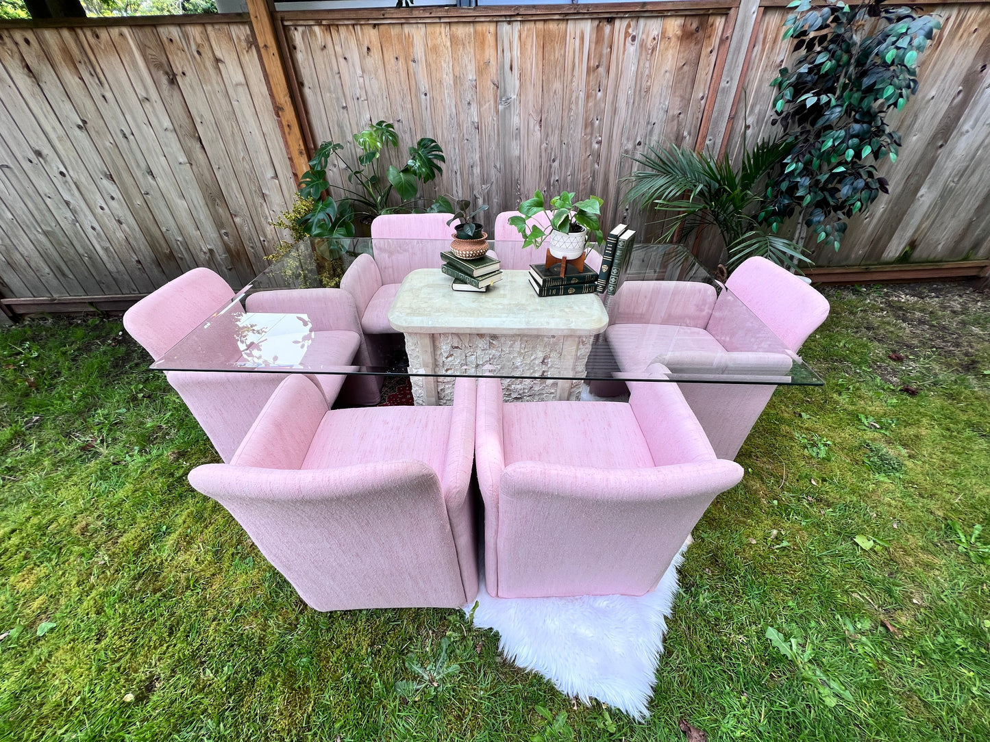The Pink Chiclet Dining Set