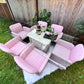 The Pink Chiclet Dining Set