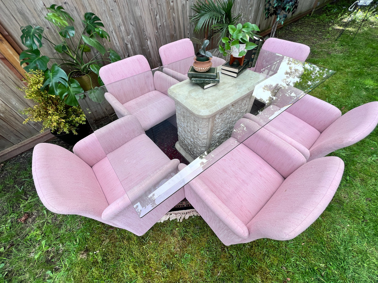 The Pink Chiclet Dining Set
