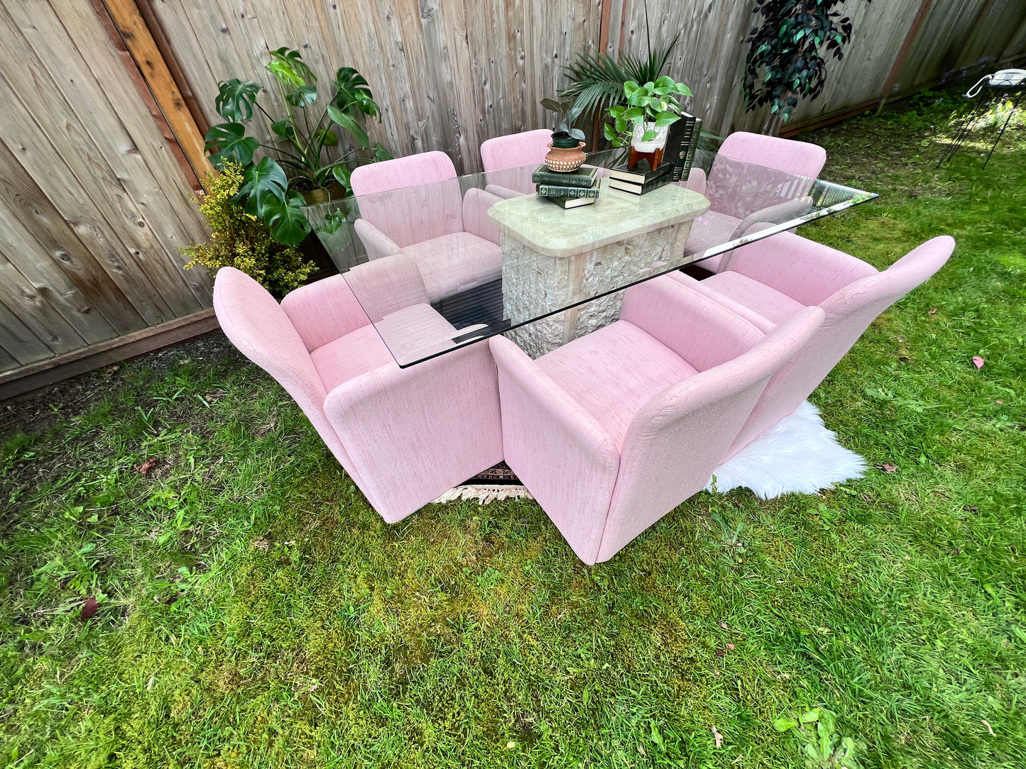 The Pink Chiclet Dining Set