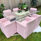 The Pink Chiclet Dining Set