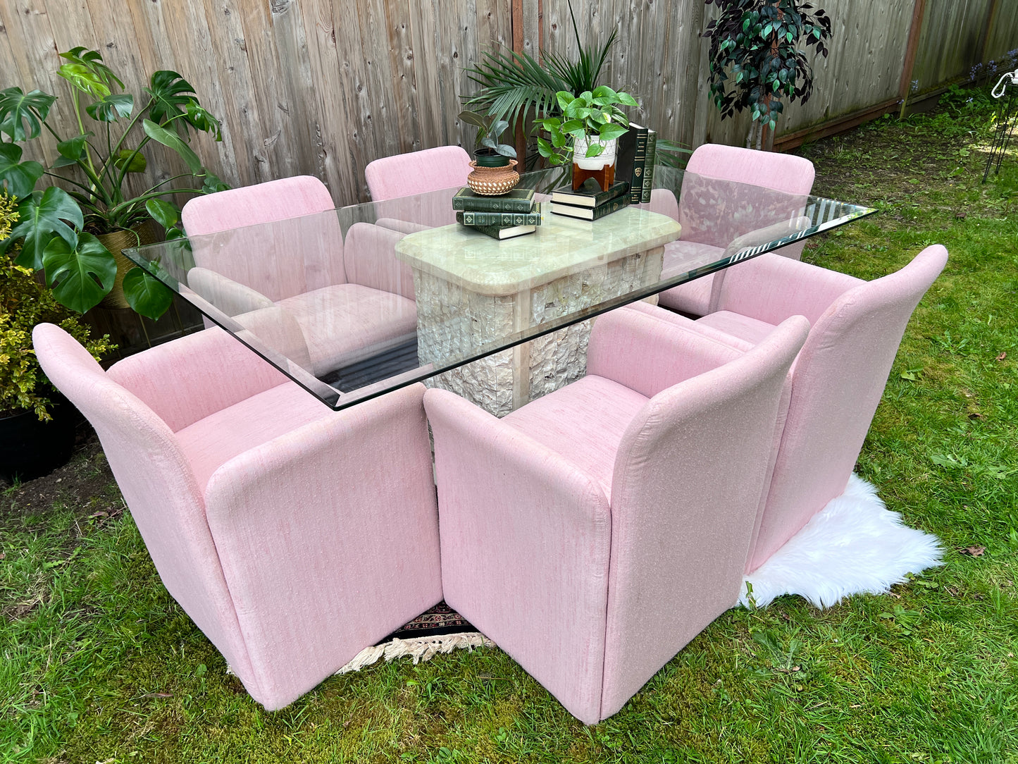The Pink Chiclet Dining Set