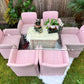 The Pink Chiclet Dining Set