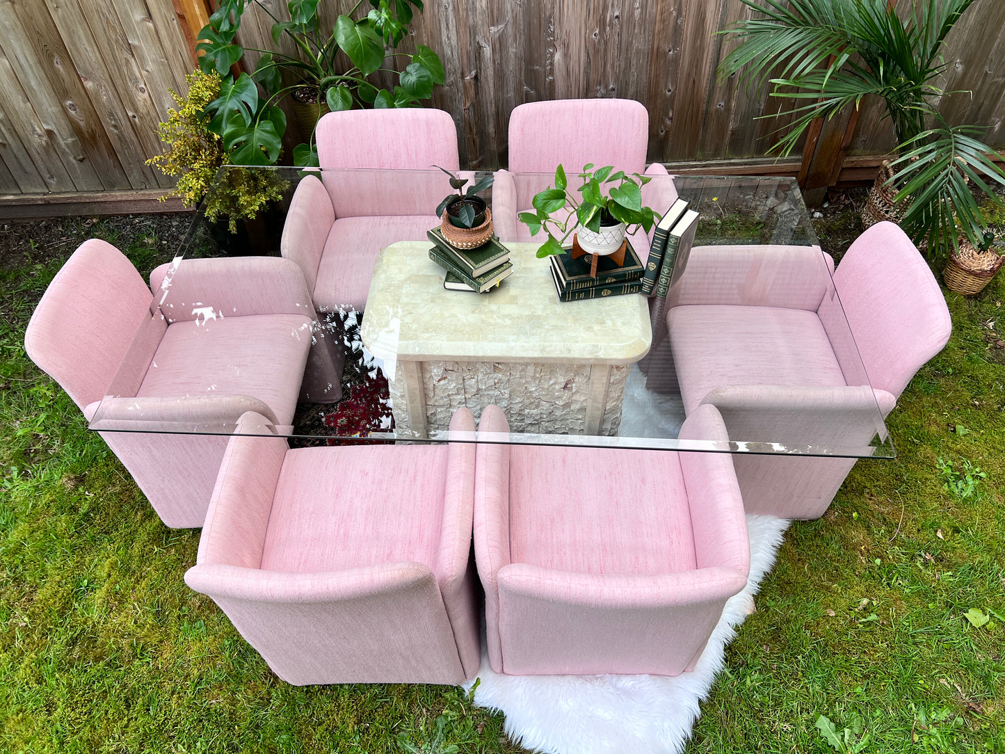 The Pink Chiclet Dining Set