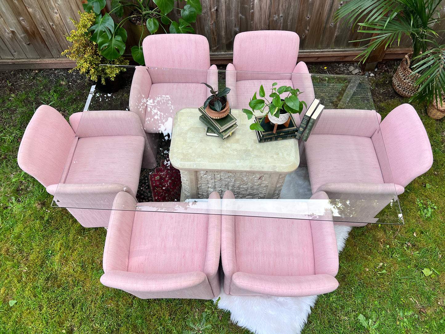The Pink Chiclet Dining Set