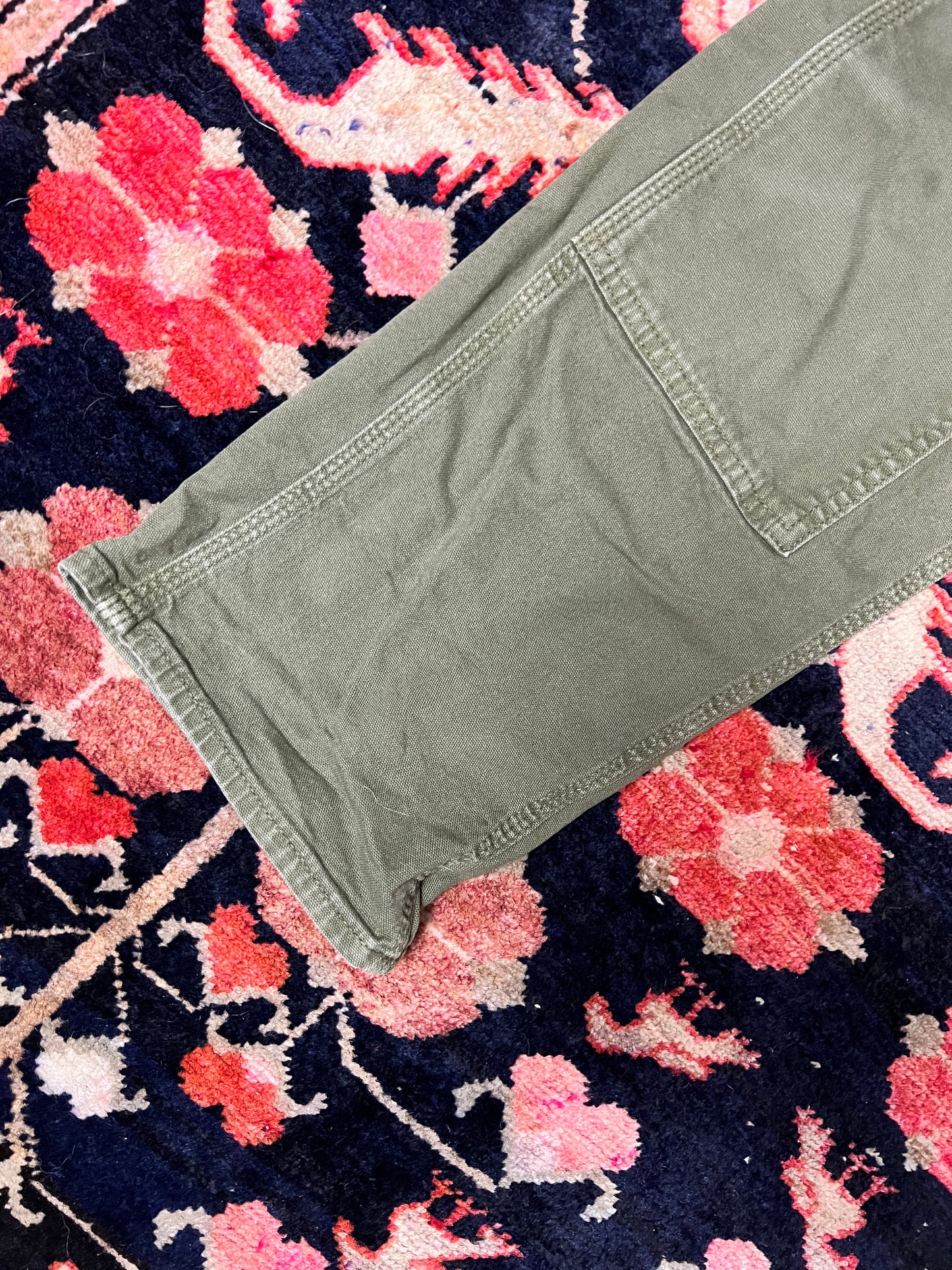 Olive Green Double Knee Carpenter Pants
