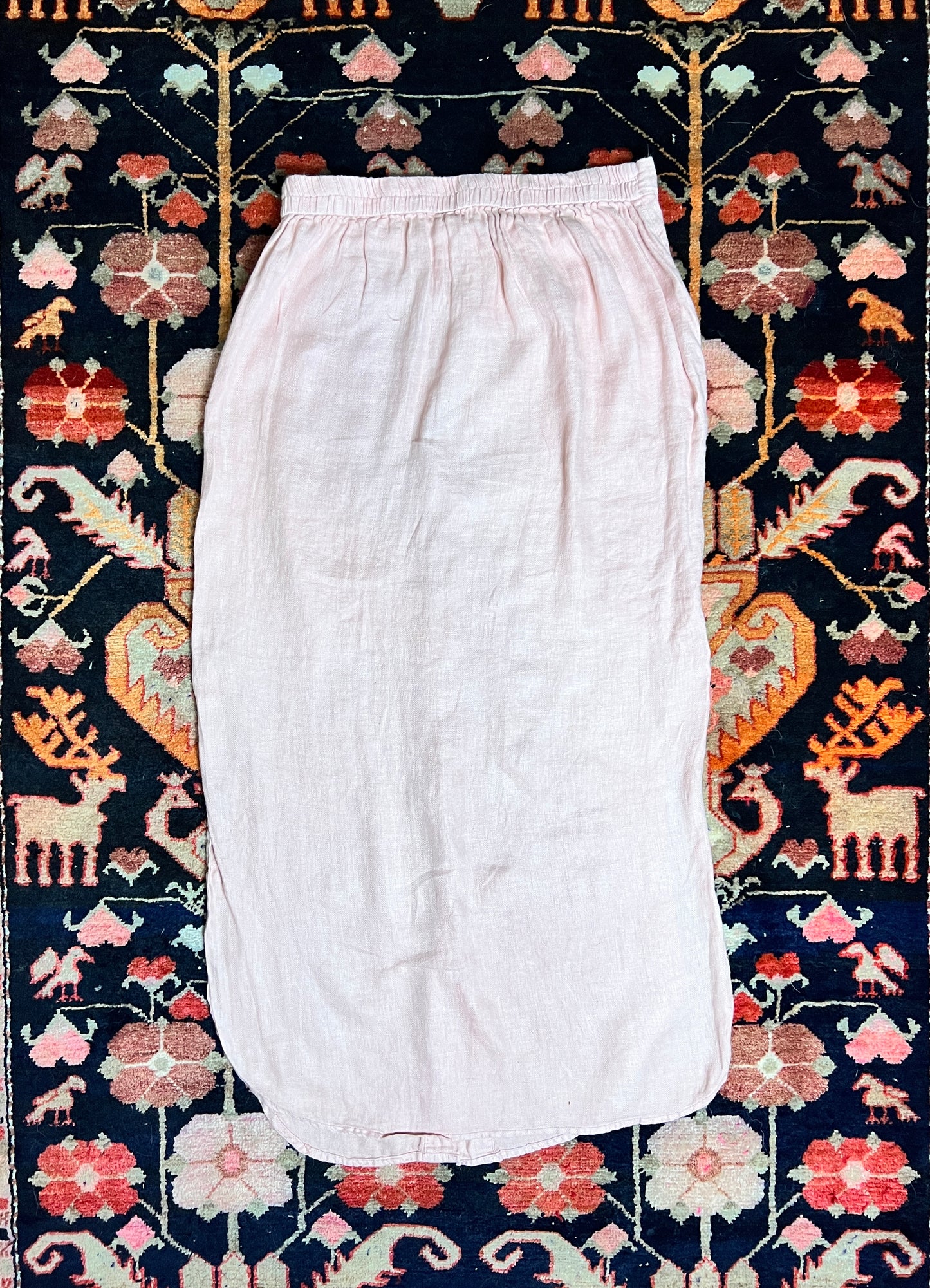 The Pink Linen Skirt