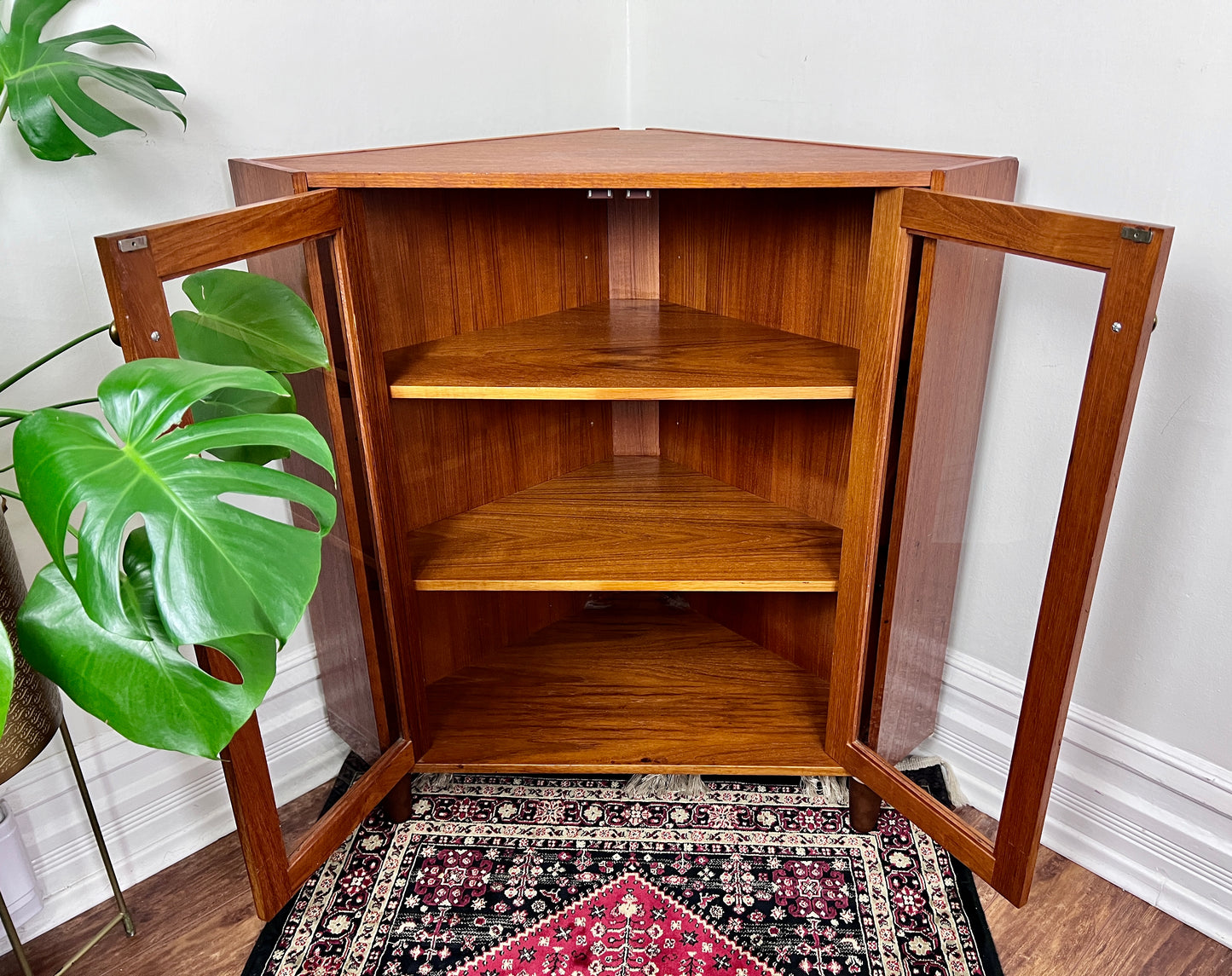 The Ingrid Teak Corner Cabinet