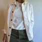 Chore Jacket Vintage Ecru White Unisex Cotton