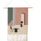 Vintage Abstract Wall Hanger Canvas Cotton Artistic Victoria BC Canada Vancouver Island Unique Home Decor Bohemian