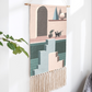 Vintage Abstract Wall Hanger Canvas Cotton Artistic Victoria BC Canada Vancouver Island Unique Home Decor Bohemian