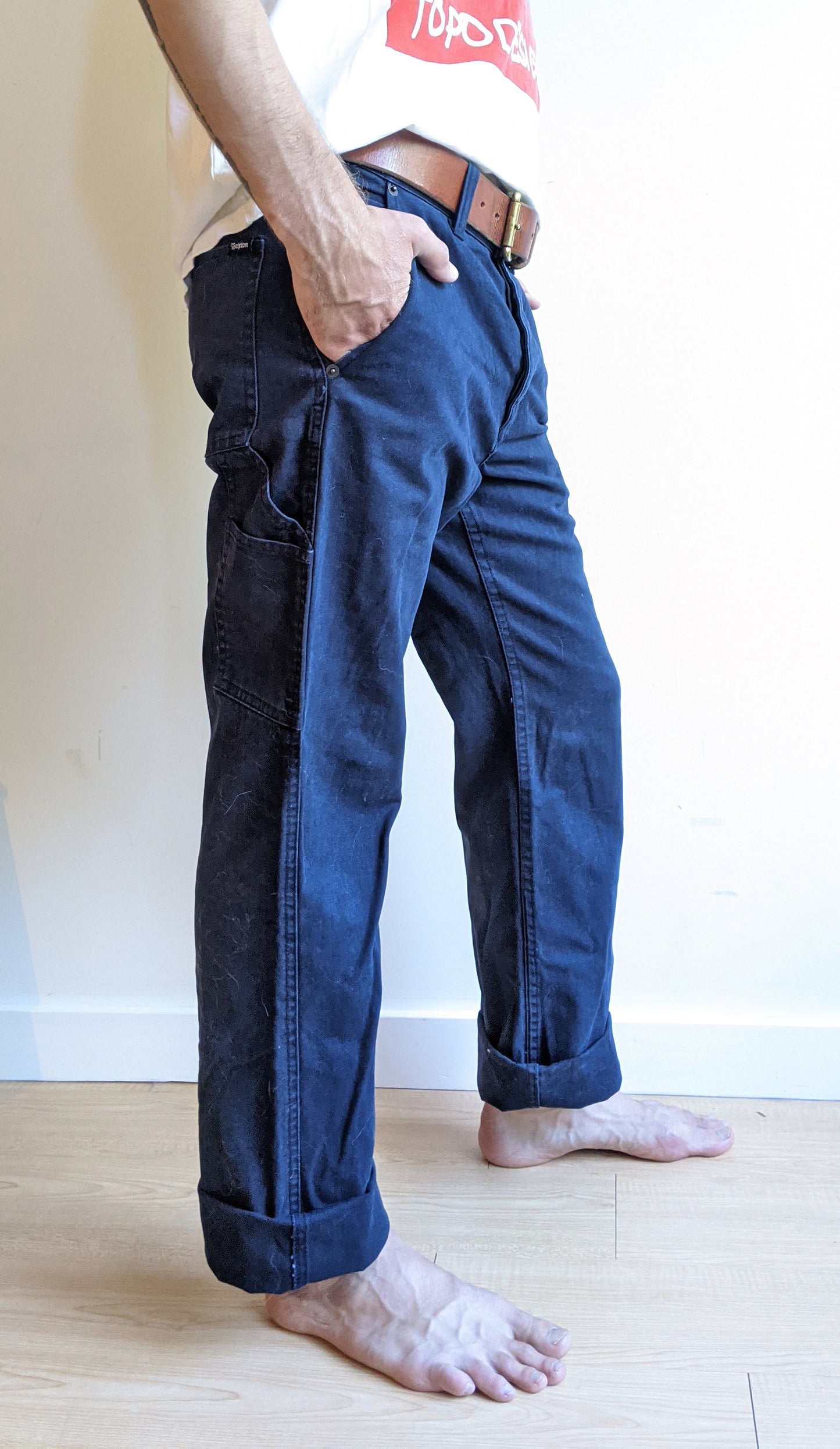 Mens Brixton Carpenter Pants Blue
