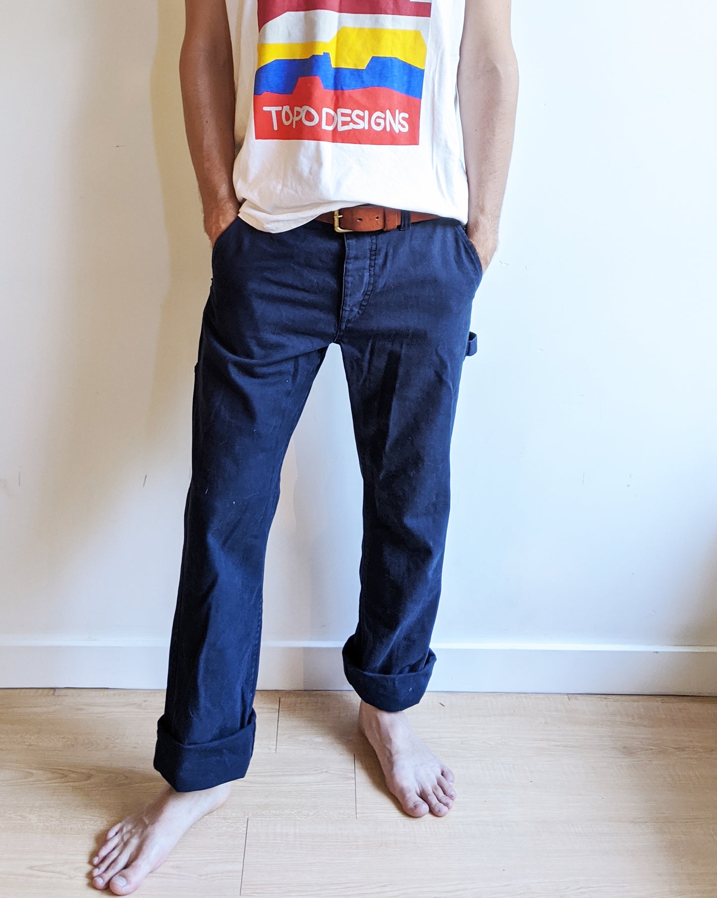 Mens Brixton Carpenter Pants Blue