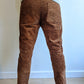 Corduroy Fatigue Pants Retro 70s Rusty Brown