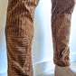 Corduroy Fatigue Pants Retro 70s Rusty Brown
