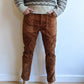 Corduroy Fatigue Pants Retro 70s Rusty Brown