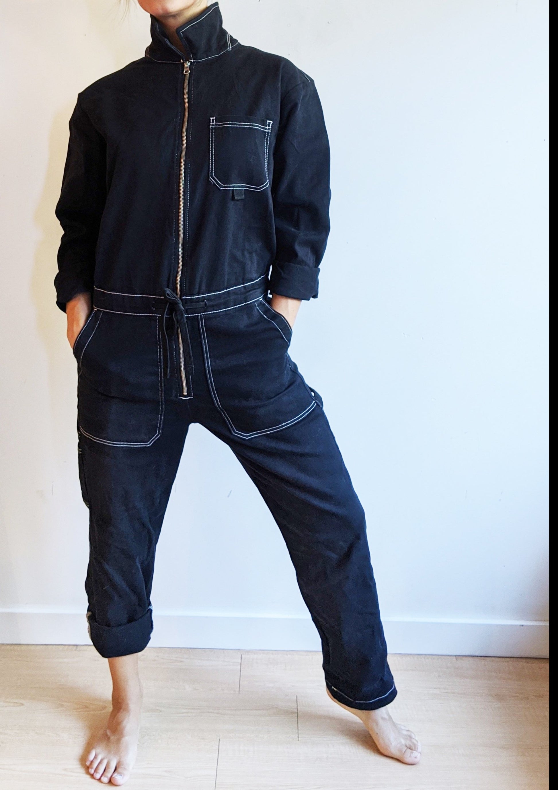 Jumpsuit Overalls Boiler Suit Utility Unisex Denim Blue