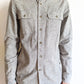 Workwear Shirt Grey Hemp Mens Elbow Patch