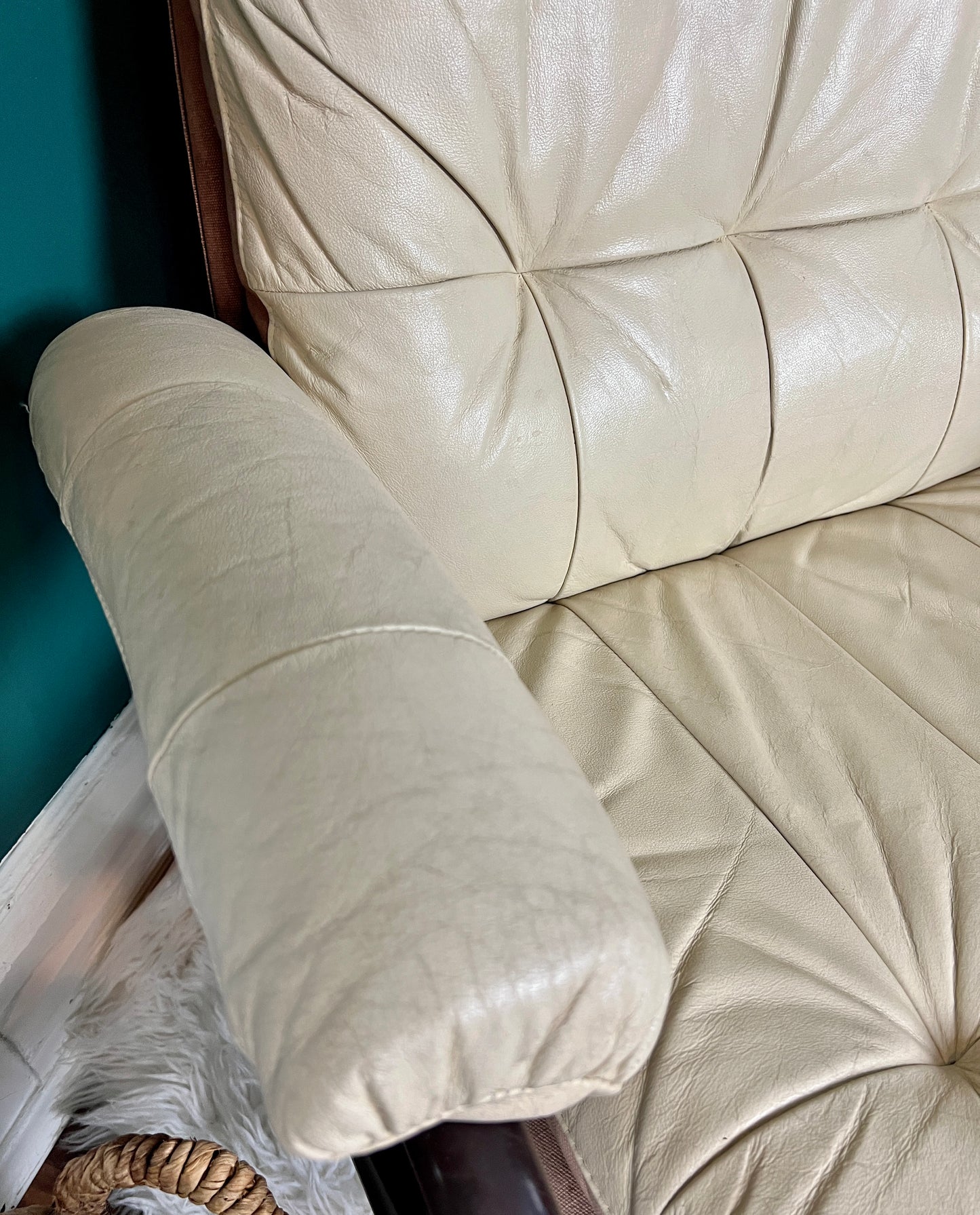 The Beige Leather Chair