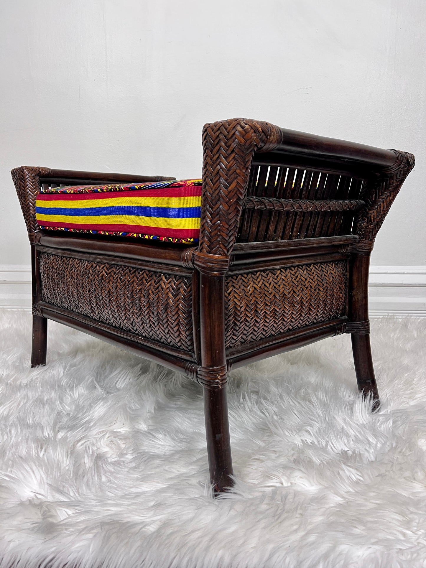 The Fiesta Wicker Bench
