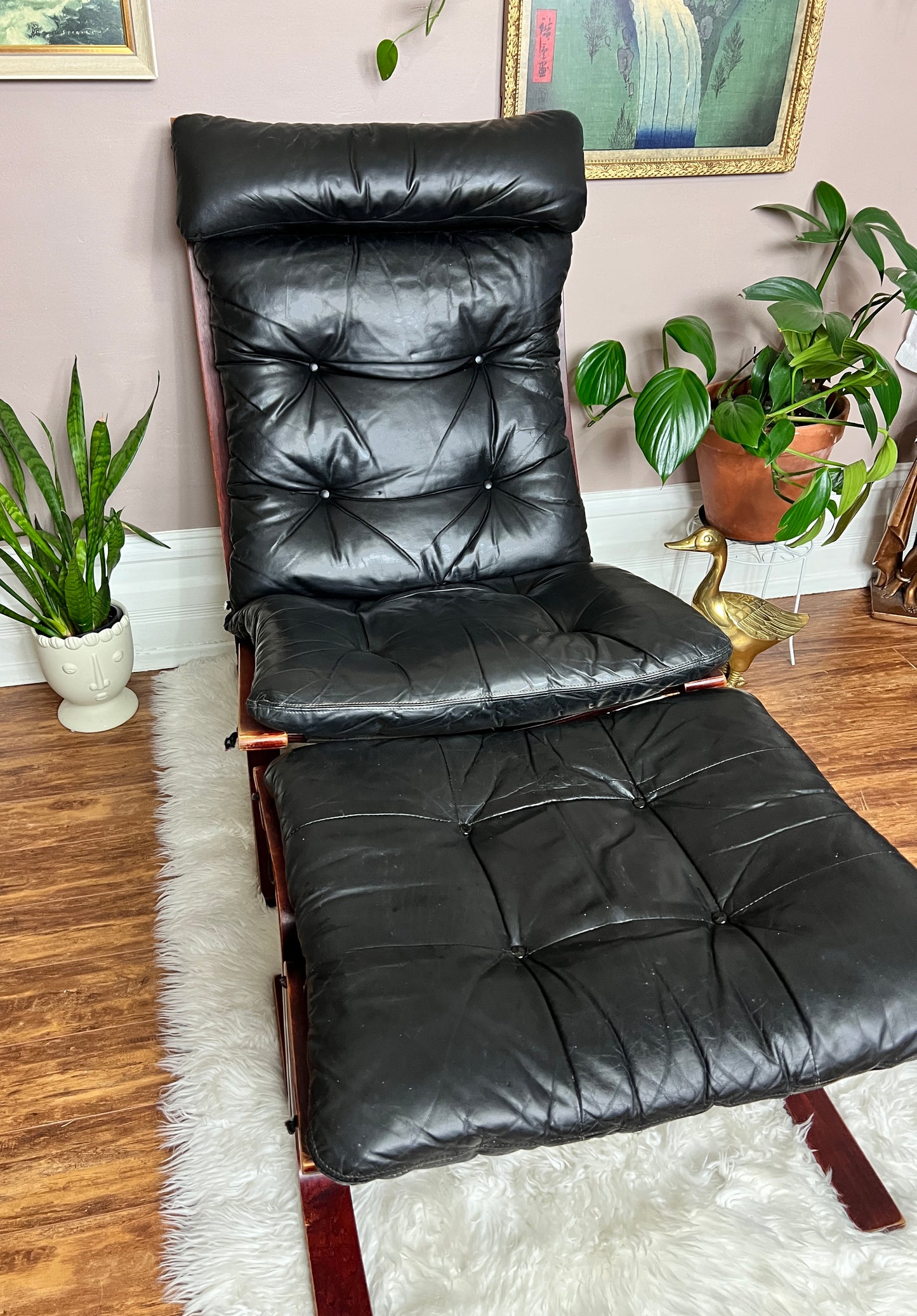 The Black Siesta Chair & Ottoman