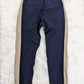track pants blue beige stripes retro style