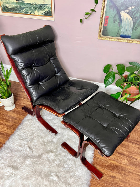 The Black Siesta Chair & Ottoman